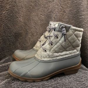 Sperry Grey Saltwater Duck Booties
